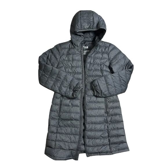 Aritzia Jackets & Blazers - Aritzia Tna Botanie Super Light Hooded Down‎ Puffer long- Dark Grey - Large